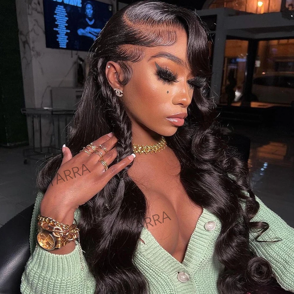 180 плотность 28 30 дюймов HD кружевной передний al парик тела волна 360 человеческие