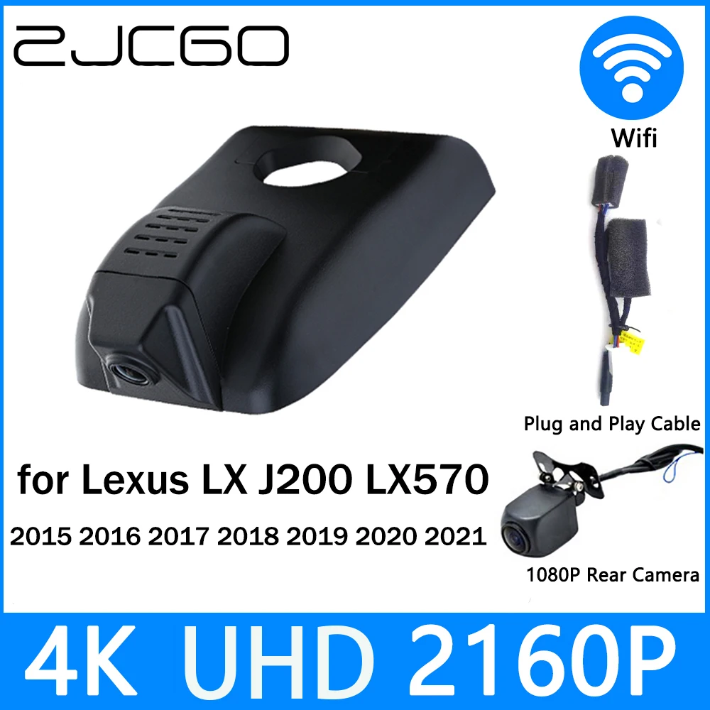 

ZJCGO Dash Cam 4K UHD 2160P Car Video Recorder DVR Night Vision for Lexus LX J200 LX570 2015 2016 2017 2018 2019 2020 2021