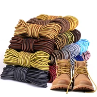 1pair round shoelaces 70cm 150cm polyester two tone stripes martin boots shoelace casual sport shoes sneakers lace shoestring