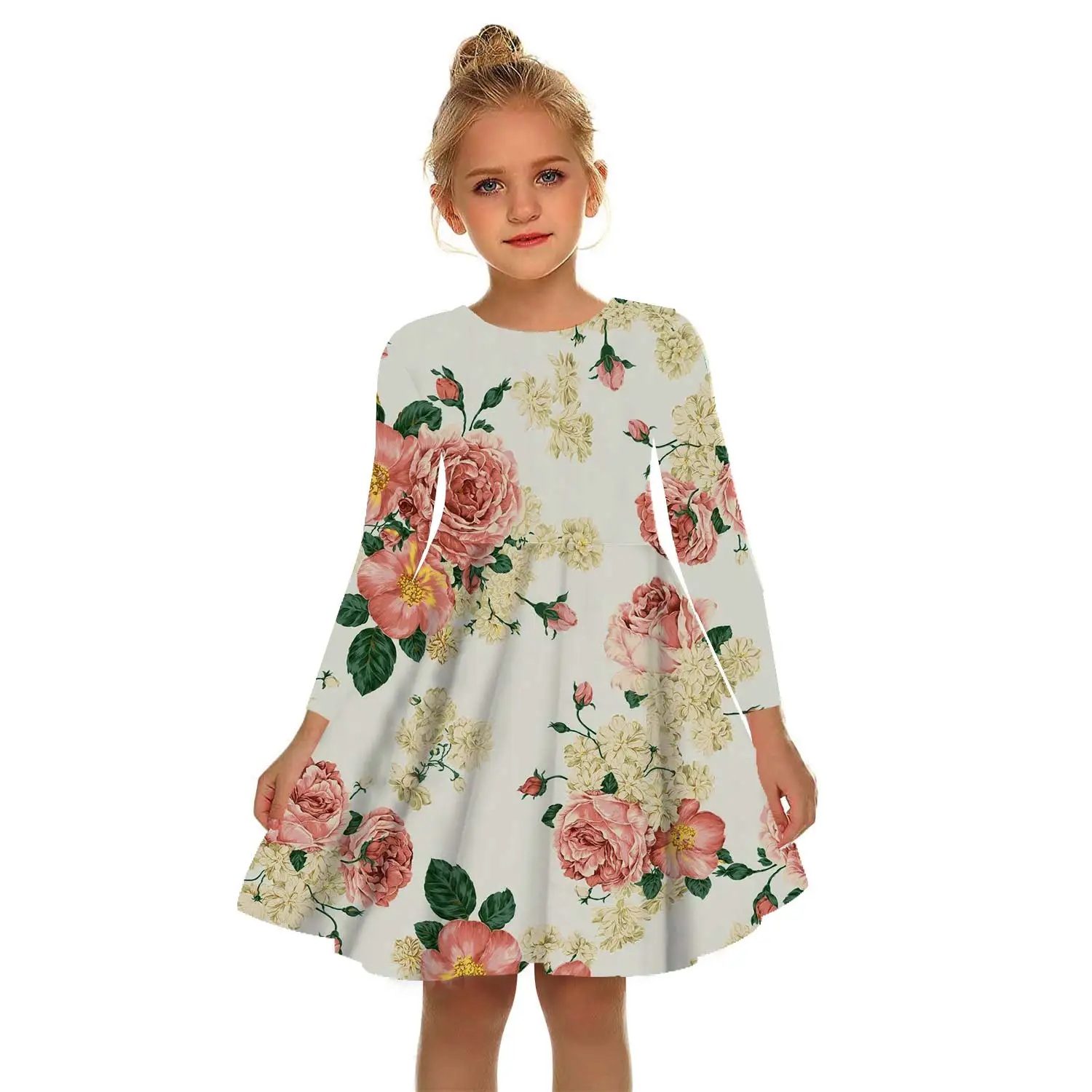 

New 2022 3D Printing Summer Kids Girls Baby Shower Dresses Casual Fashion Long Dresses Autumn Everyday Casual Dresses
