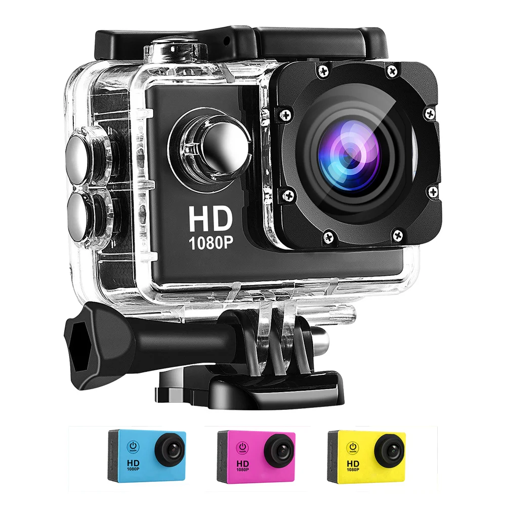 

Custom Sport Cam 1080p Hd Lens Underwater Photo Action and Sports Camera for Helmets Waterproof Camera