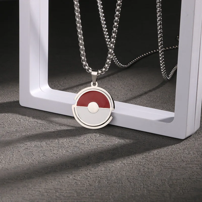 

Cartoon Fairy Ball Pendant Necklace Stainless Steel Long Chain Sweater Necklaces Women Men Hip Hop Trendy Jewelry Accessories