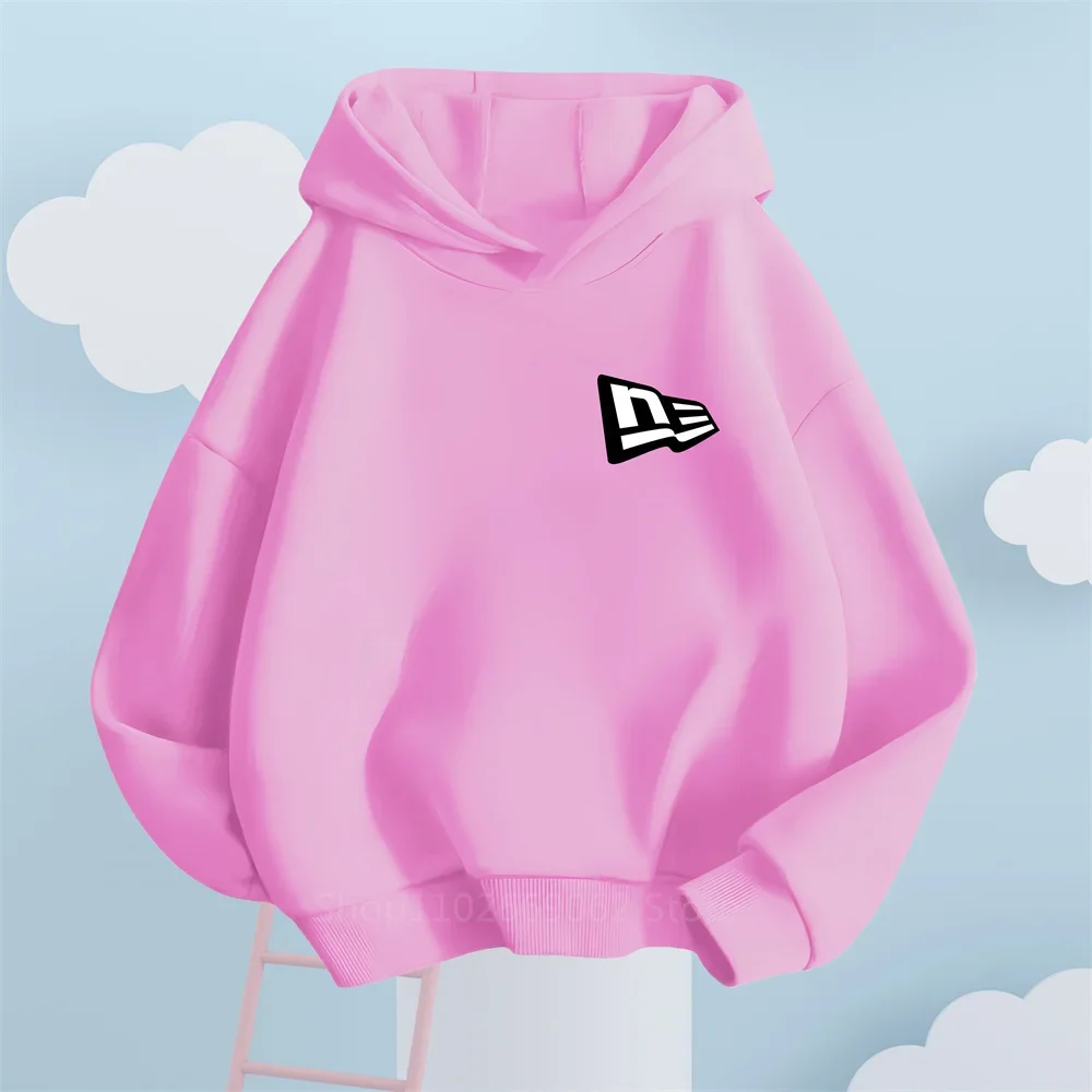 Стильная Толстовка С Гладким Принтом Для Детей — Уличная Хлопковая Унисекс