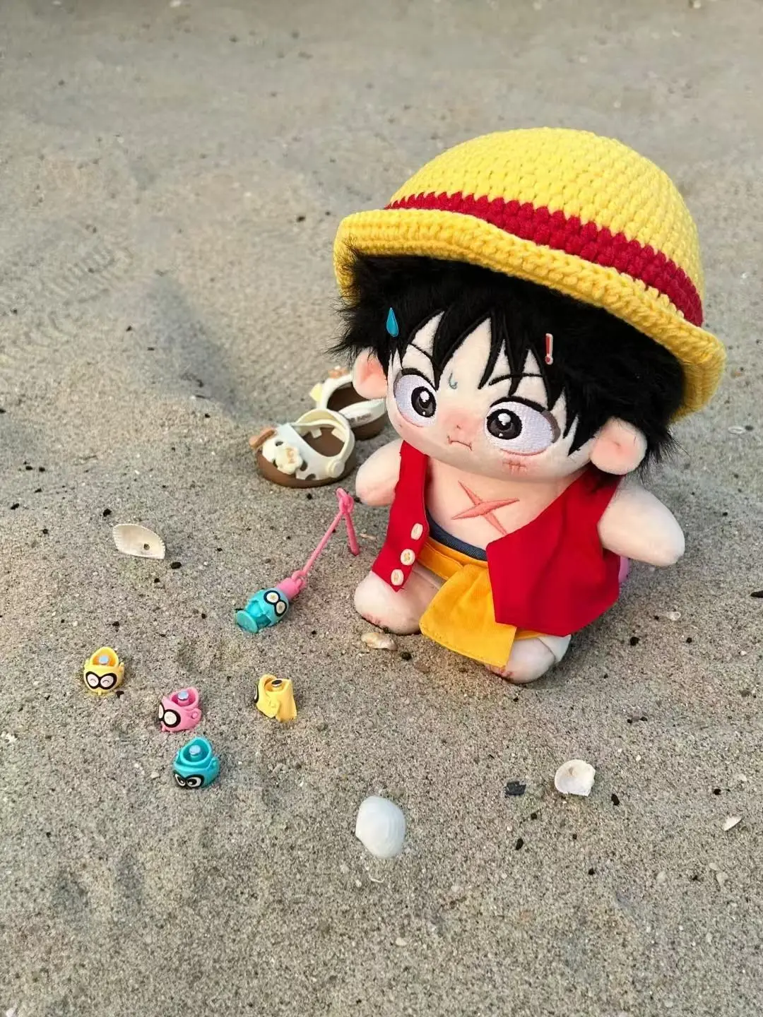 20 см аниме ONE PIECE Monkey D Luffy Kawaii косплей фигурки одеваются хлопковые куклы игрушки