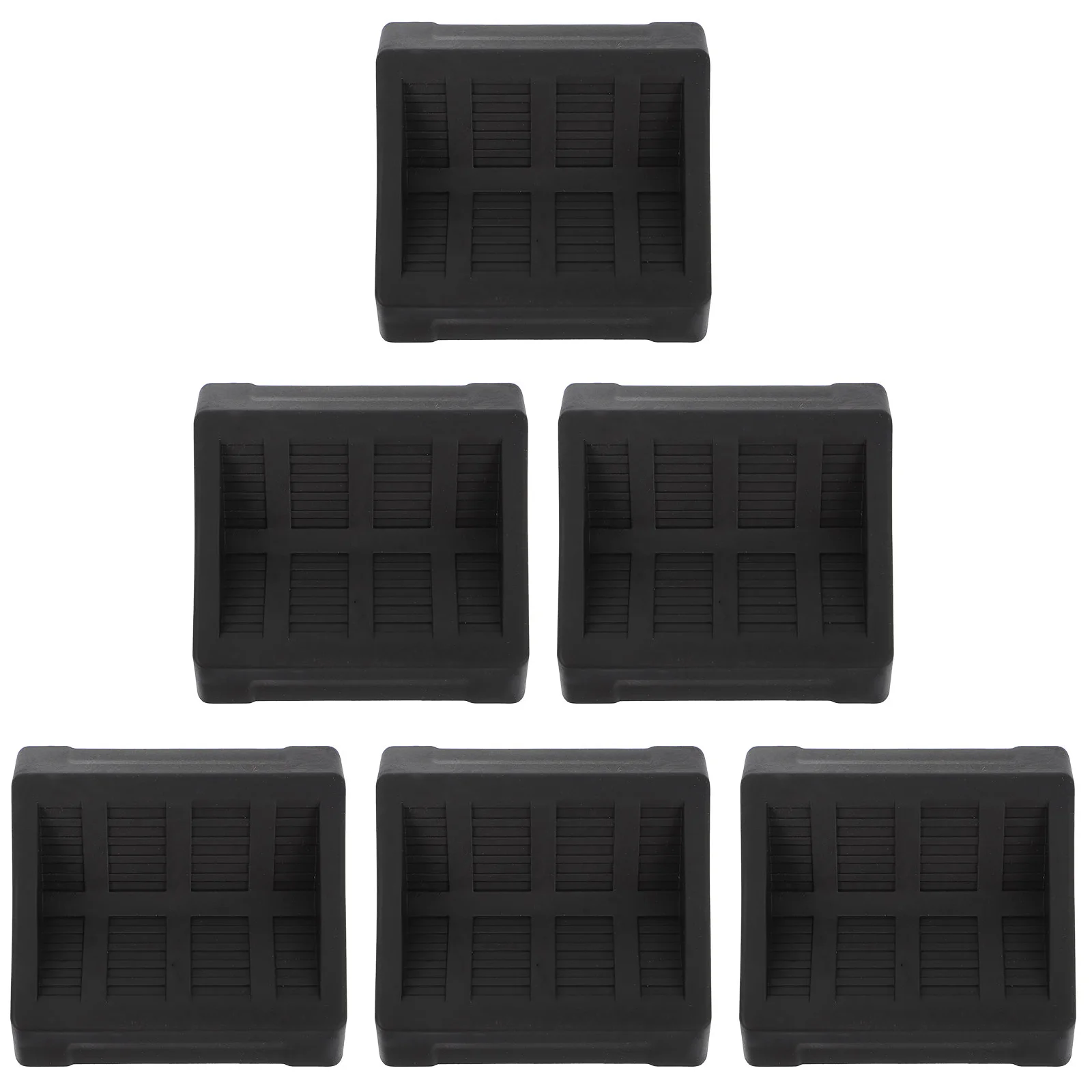 

6 Pcs Wheel Pad Furniture Feet Floor Protectors Chair Wheel Stopper Bedstead Carpet Squares Rubber Furniture Stoppers