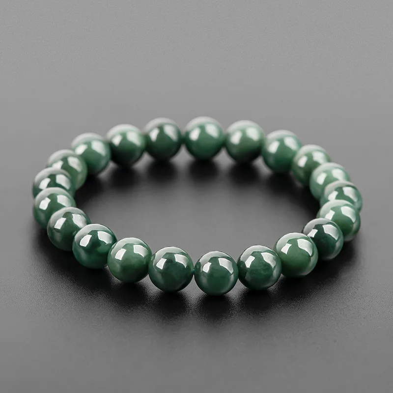 Купи Burmese Jade Bead Bracelets Natural Charm Jewelry Stone Amulet Jadeite Talismans Amulets Green Women Emerald Bracelet Gemstones за 1,197 рублей в магазине AliExpress