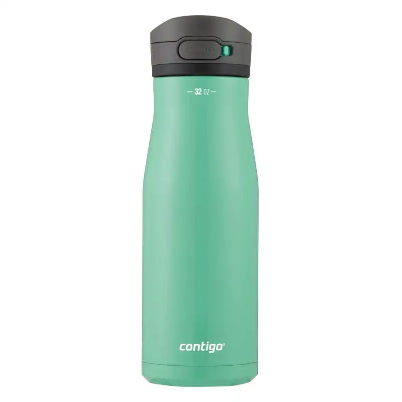 

Chill 2.0 Stainless Steel Water Bottle with Autopop Wide Mouth Lid Light Green, 32 fl oz.