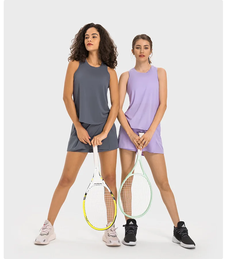 LuluTop Women Yoga Fitness Womens Clothing Workout Tennis Female Vest Blouse Outdoors Women's Gym Clothes Breathe Tank Top