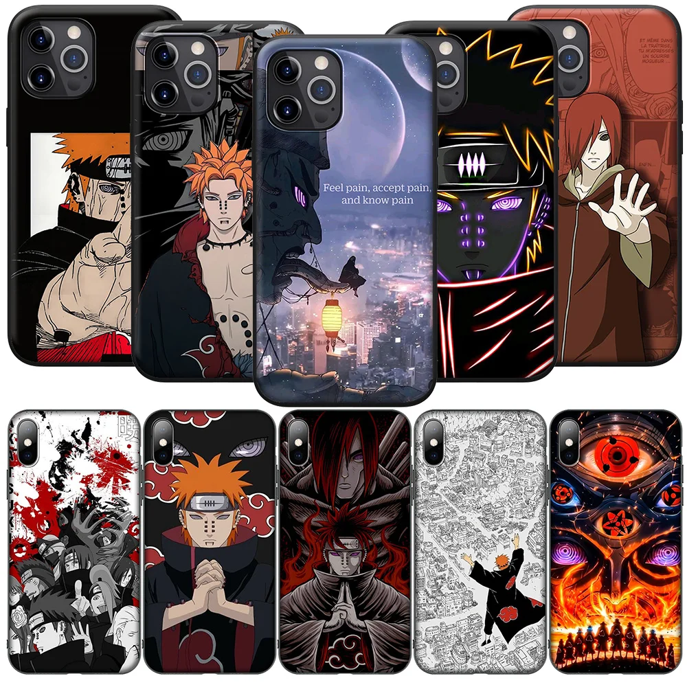 Мягкий чехол для телефона SK127 Pain Anime A-Akatsukis iPhone 12 11 X XS XR Pro Max 6 6s Plus SE