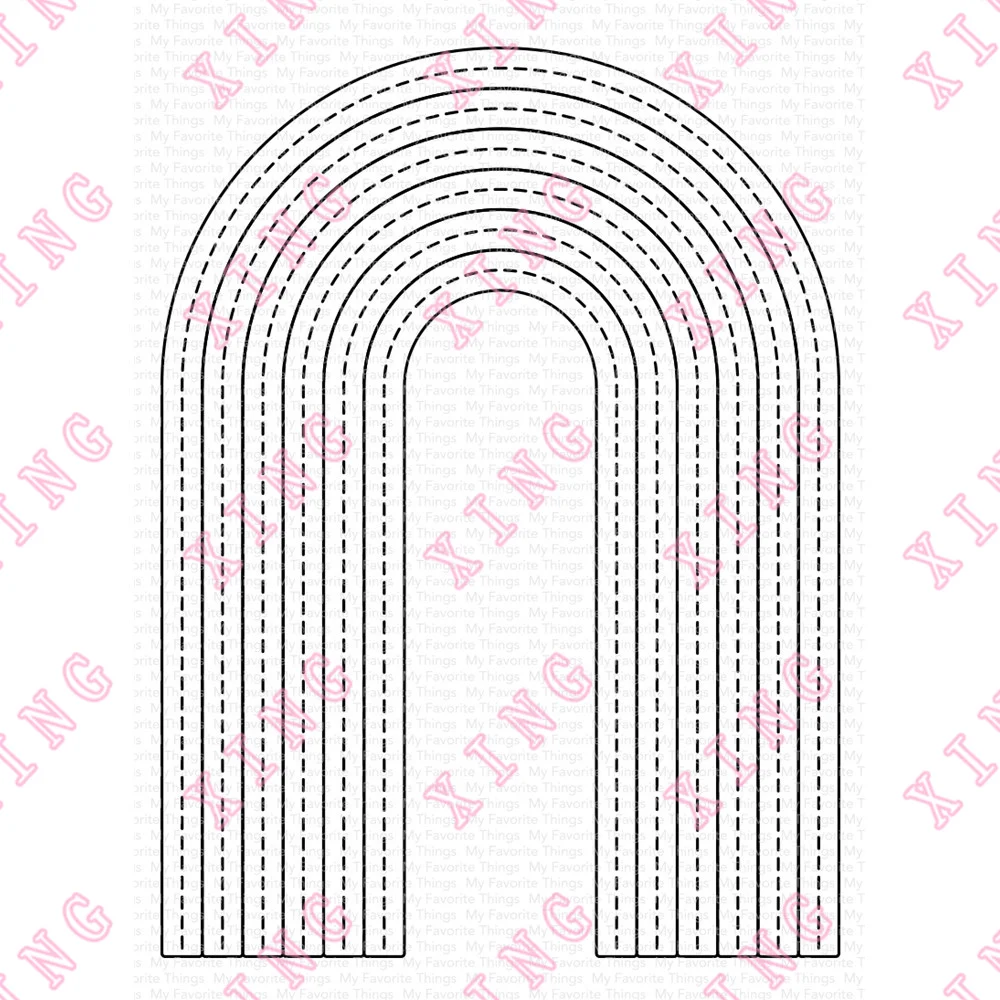 

2022 Stitched Tall Rainbow Metal Cutting Dies Scrapbook Decoration Embossing Template Diy Gift Card Craft Knife Blade Punch Mold
