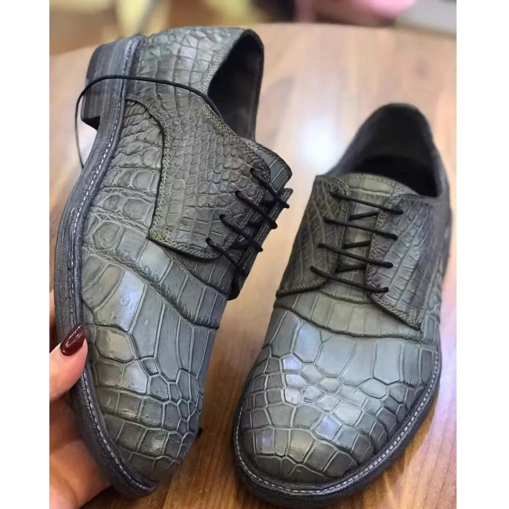 Рисунок 2 - Мужские крокодиловые кожаные туфли leimanxiniu