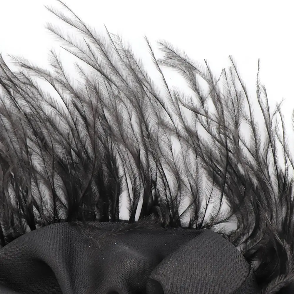 Веревка из шелка страусиных перьев женские аксессуары для волос атласное кольцо