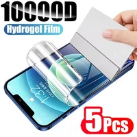 5pcs soft hydrogel film for iphone 12 13 pro max mini screen protectors for iphone 11 pro xs max x xr 6 6s 7 8 plus se not glass