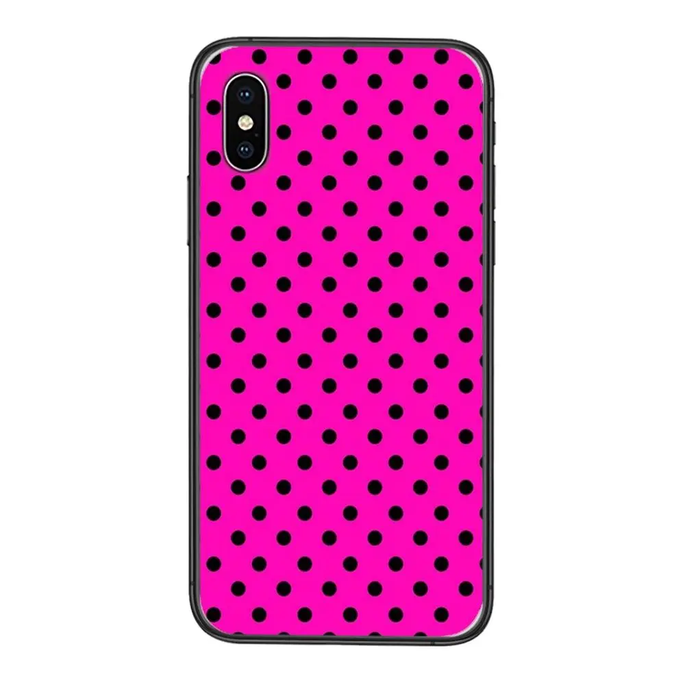 Для Xiaomi Mi11 Mi 11 Pro Ultra Lite 10T 10S Mi9 Poco X3 NFC F3 Черная задняя картина в горошек половинная