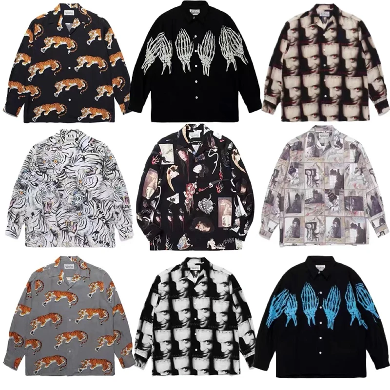 

2022ss WACKO MARIA Shirt Men Women Best Quality High Street Hip-Hop Beach HAWAIIAN Shirts