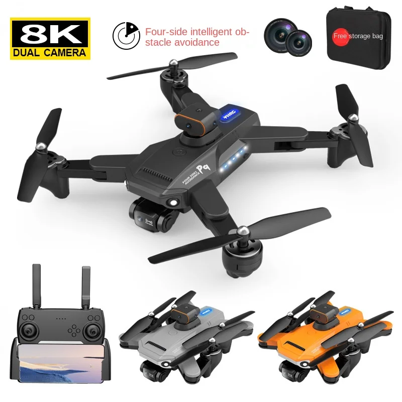 

P9 PRO 360 ° обход препятствий оптический поток позиционирование складной четырехосный БПЛА HD для аэрофотосъемки набор самолетов 8K