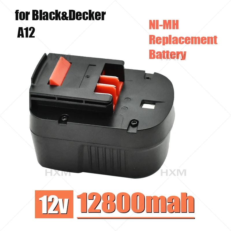 Для Black & Decker A12 12 В 12800 мАч A12ex Fsb12 Fs120b A1712 HP12k HP12, сменный аккумулятор Ni MH Для Black & Decker A12 12 В 12800 мАч A12ex Fsb12 Fs120b A1712 HP12k HP12, сменный аккумулятор Ni MH