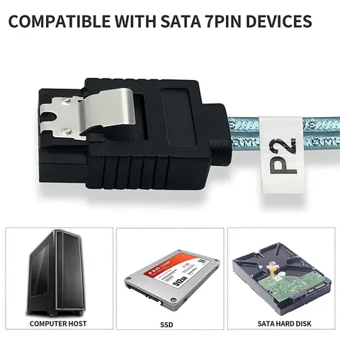 Кабель SATA к SATA, 6 портов