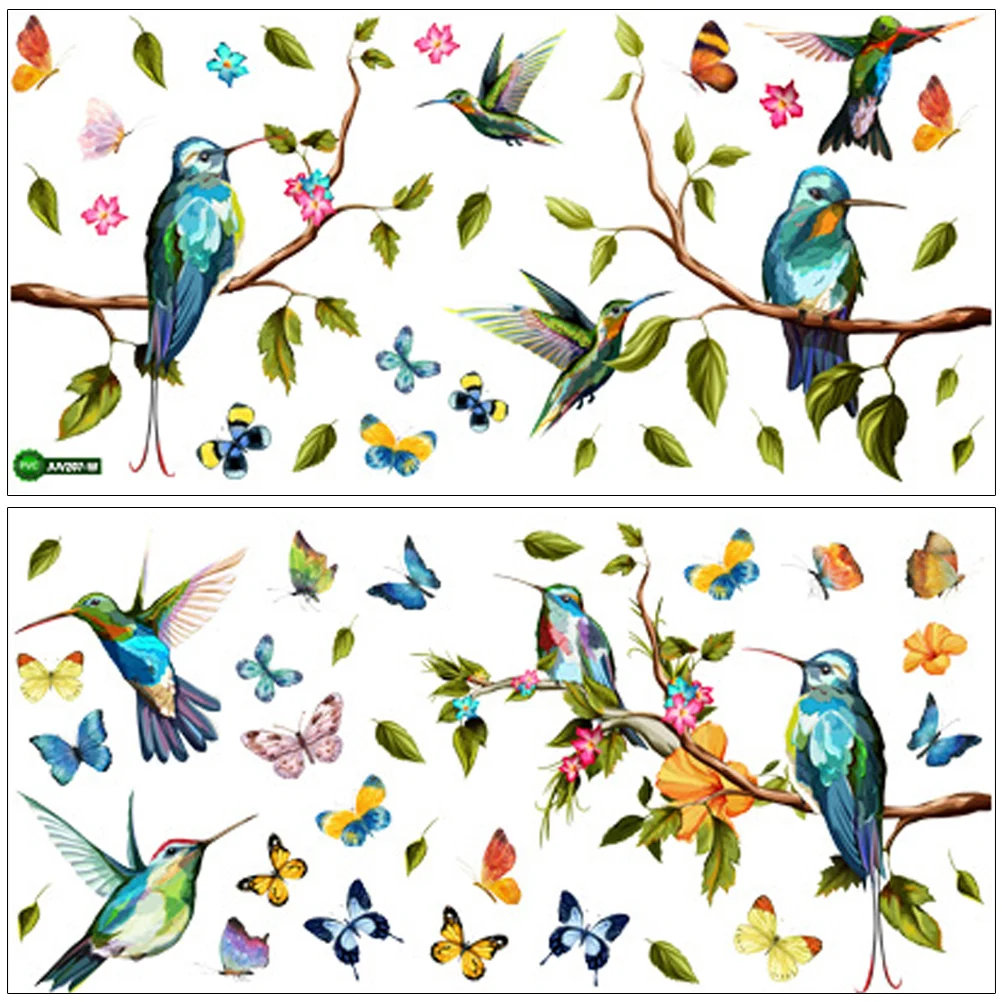 

Hummingbird Window Cling Window Decal Static Tree Branch Bird Window Cling Static Window Clings Spring Window Cling