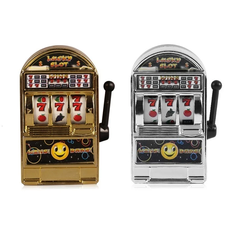 

New Mini Casino Jackpot Fruit Slot Machine Money Box Game Toys For Children Adult Funny Anti Press Toys For Kids Birthday Gifts