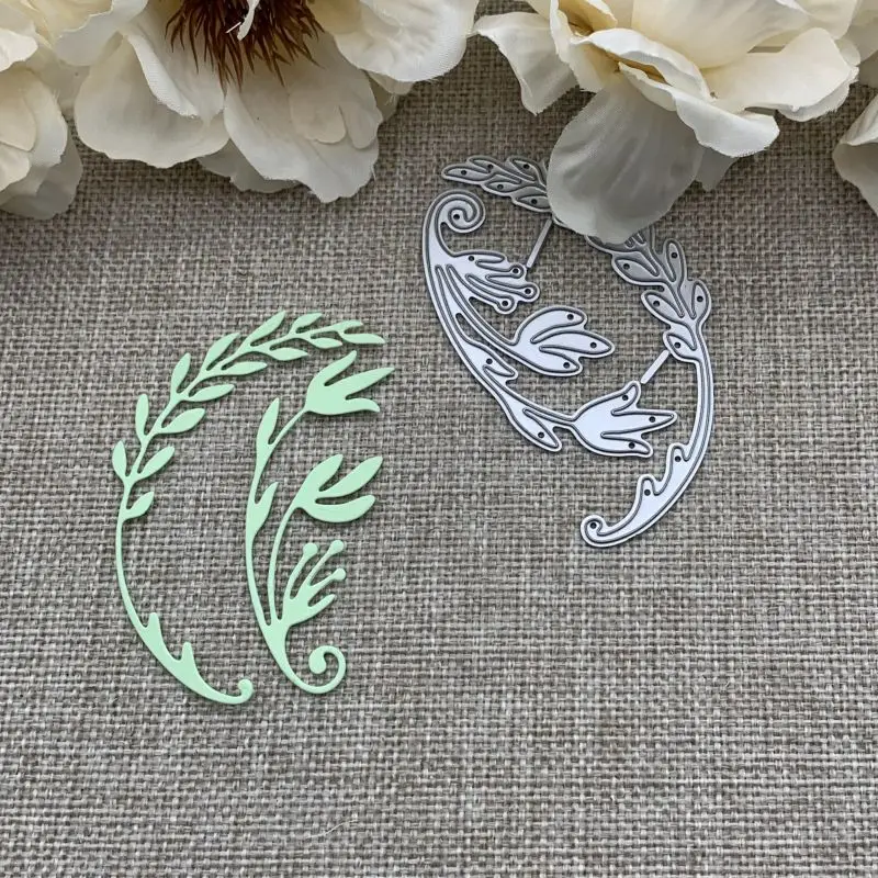 

2 шт., металлические штампы для украшения листьев, для скрапбукинга