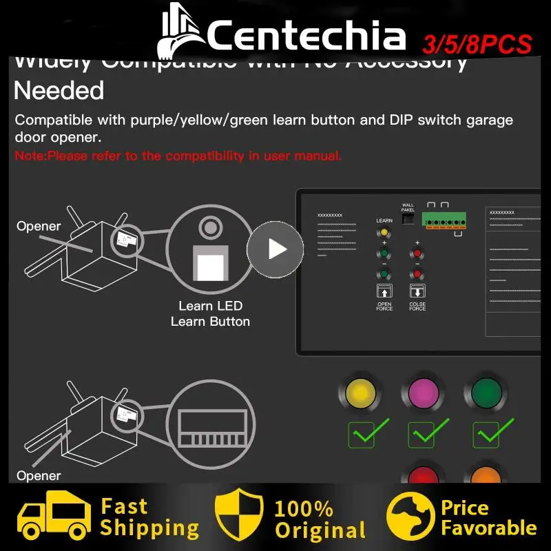 

3/5/8PCS Nameuniversal Wifi Garage Door Switch Diy Smart Door Sensor Opener Kit Mini Module Wireless Controller Opener Tuya New