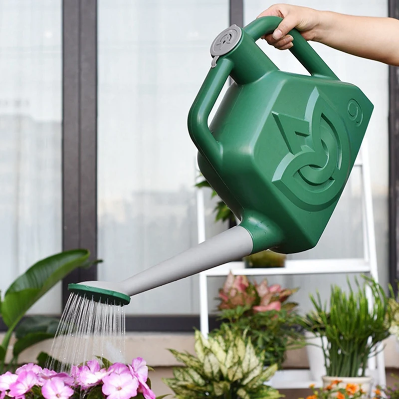 Лейка для полива растений со съемной насадкой длинный носик водяная банка на