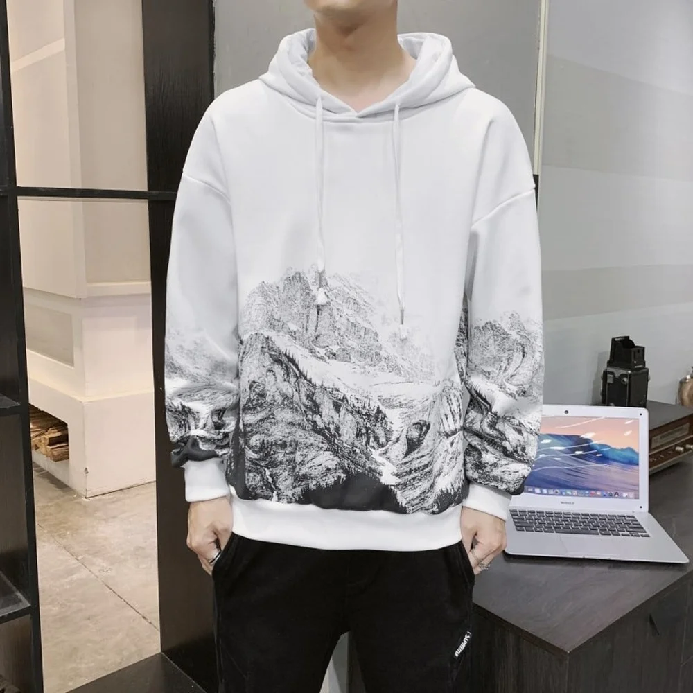 

Men Hoodies Spring and Autumn Clothes Hooded Men Fashion Clothing Casual Long Sleeves Hip Hop Streetwear Sweatshirts Male