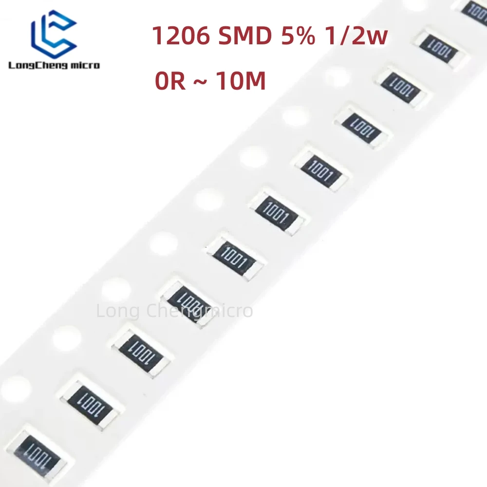 

100 шт. 1% SMD резистор 0R ~ 10M 1/4W 0 1206 1 10 0,1 100 150 Ом 1K 220 K 330 K 10K 2,2 K 1R 10R 100R 150R 220R 330R 1M 10M