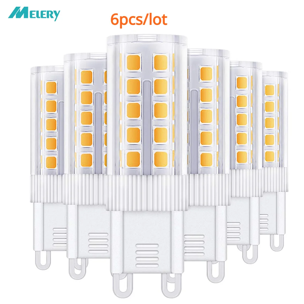 

Светодиодная лампа G9, 4 Вт, 450 лм, угол свечения 360, заменяет галогенные лампы 40 Вт, лампа теплого белого света 3000K, переменный ток 220-240 В [класс э...