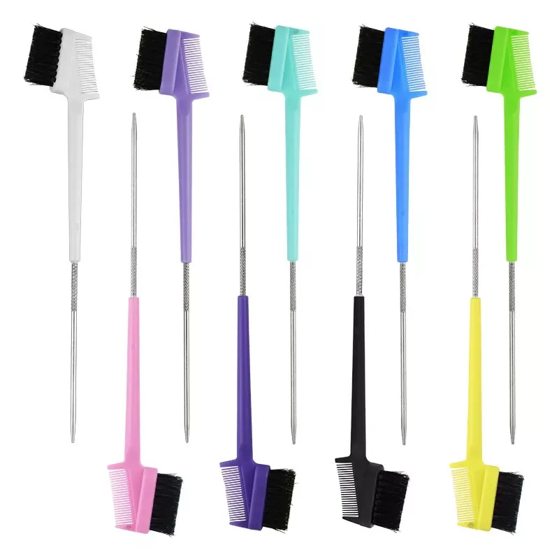 

NEW Sided Comb Steel Pin Tail Hair Care Hair Edge Control Brushes Gel Smooth New Eyebrow Brush Hairdressing Salon Supply
