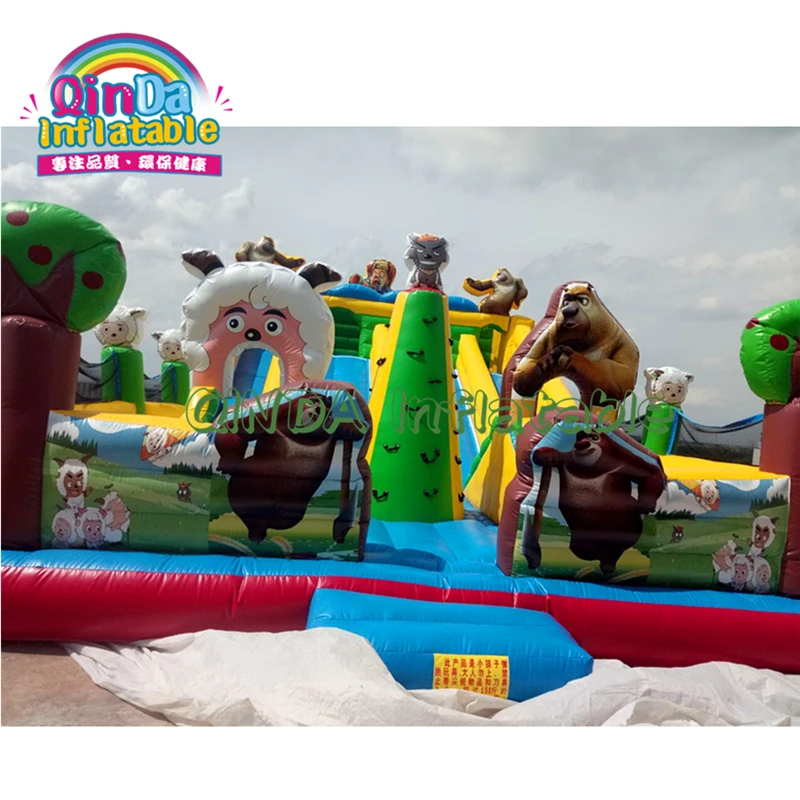 Китайские лучшие цены коммерческий класс материал надувной замок с медведем на