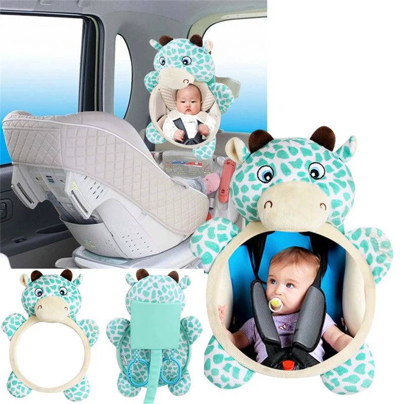 

Baby Rear Facing Mirrors Car Seat Back View Mirror Toys Animal Mirror Safety Rearview Toddler Hanging Toy Newborn 0~12 Months