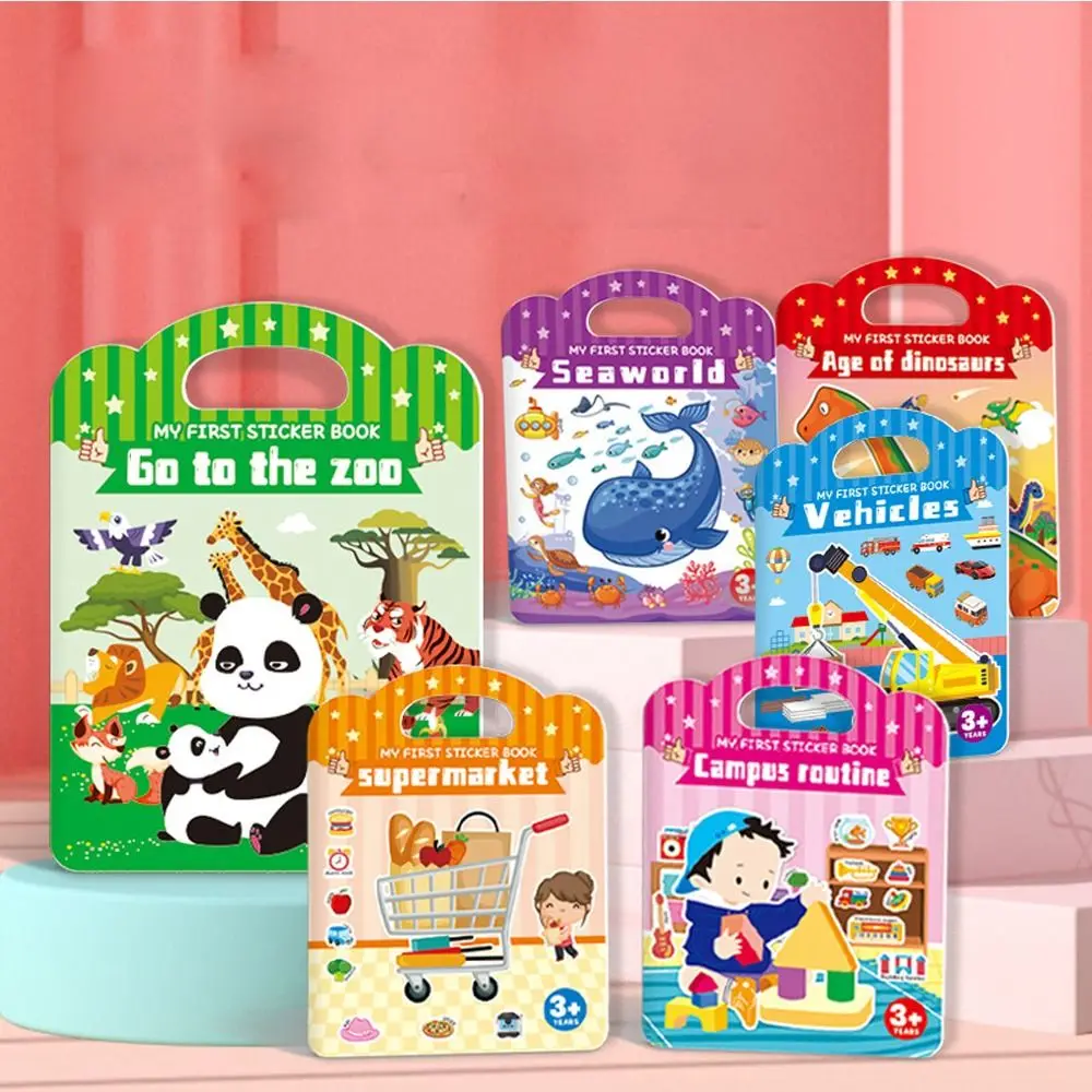 

Parent-child Toy Children Scene Sticker Book Learning Cognition Toy Early Education Toy DIY Puzzle Sticker Book