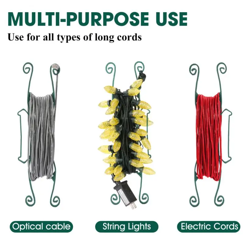 

All Purpose Cords Holders Green High Quality Abs Cord Storage Reel Extension Wires Cord Wire Hose Storage Odorless And Strong