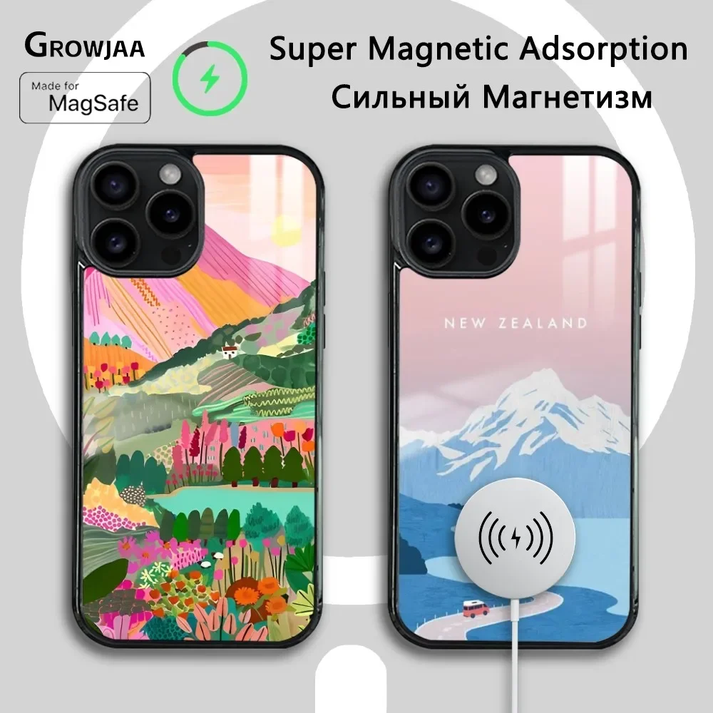 Чехол для телефона Новая Зеландия Blue Pools Lake iPhone 16 15 14 13 12 11 Pro Max Plus Mini Magsafe Mirror