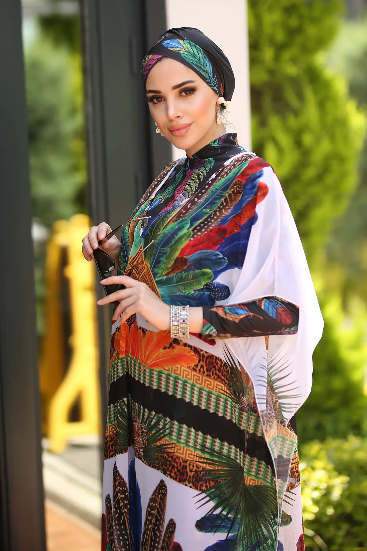 Экзотический Леопардовый парео с узором One-Caftan |