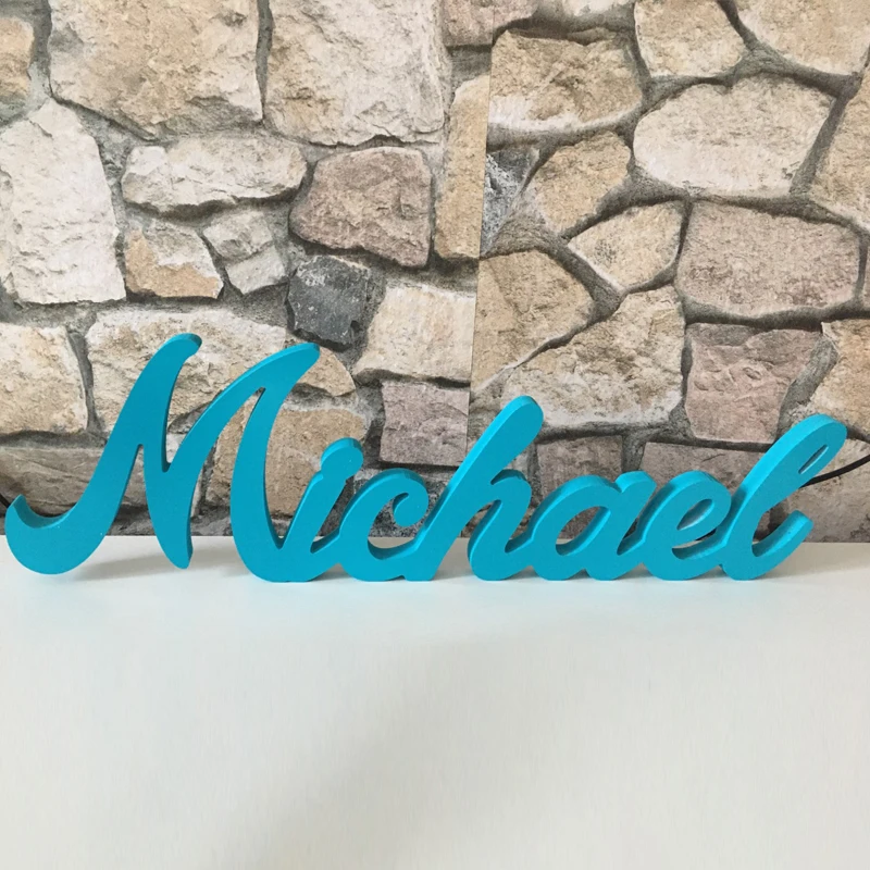 

Custom wooden baby name sign kindergarten wall decoration personalized black name sign antique wedding baptism