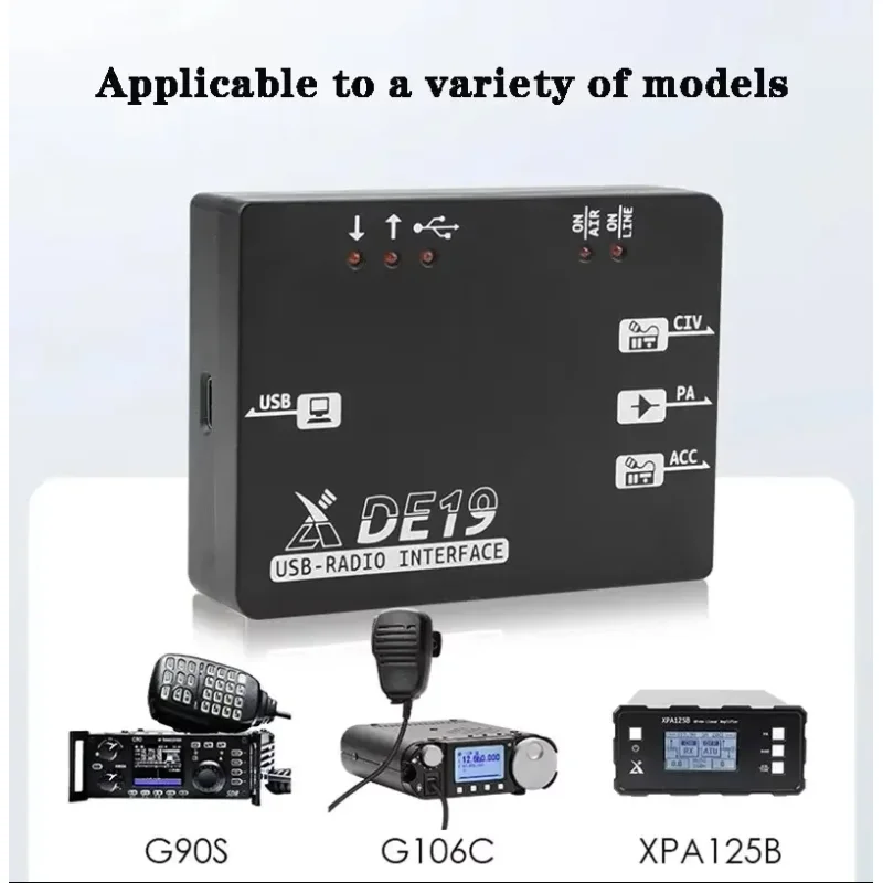 Фото Внешний адаптер расширения DE-19 с USB-интерфейсом для трансиверов XIEGU G90, G90S, G106, G106C, XPA125B №3