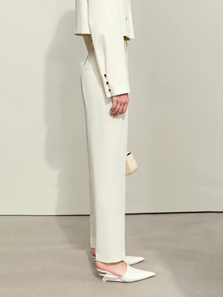 Минималистские женские брюки AMII новинка весны 2024 Деловые до щиколотки Женские