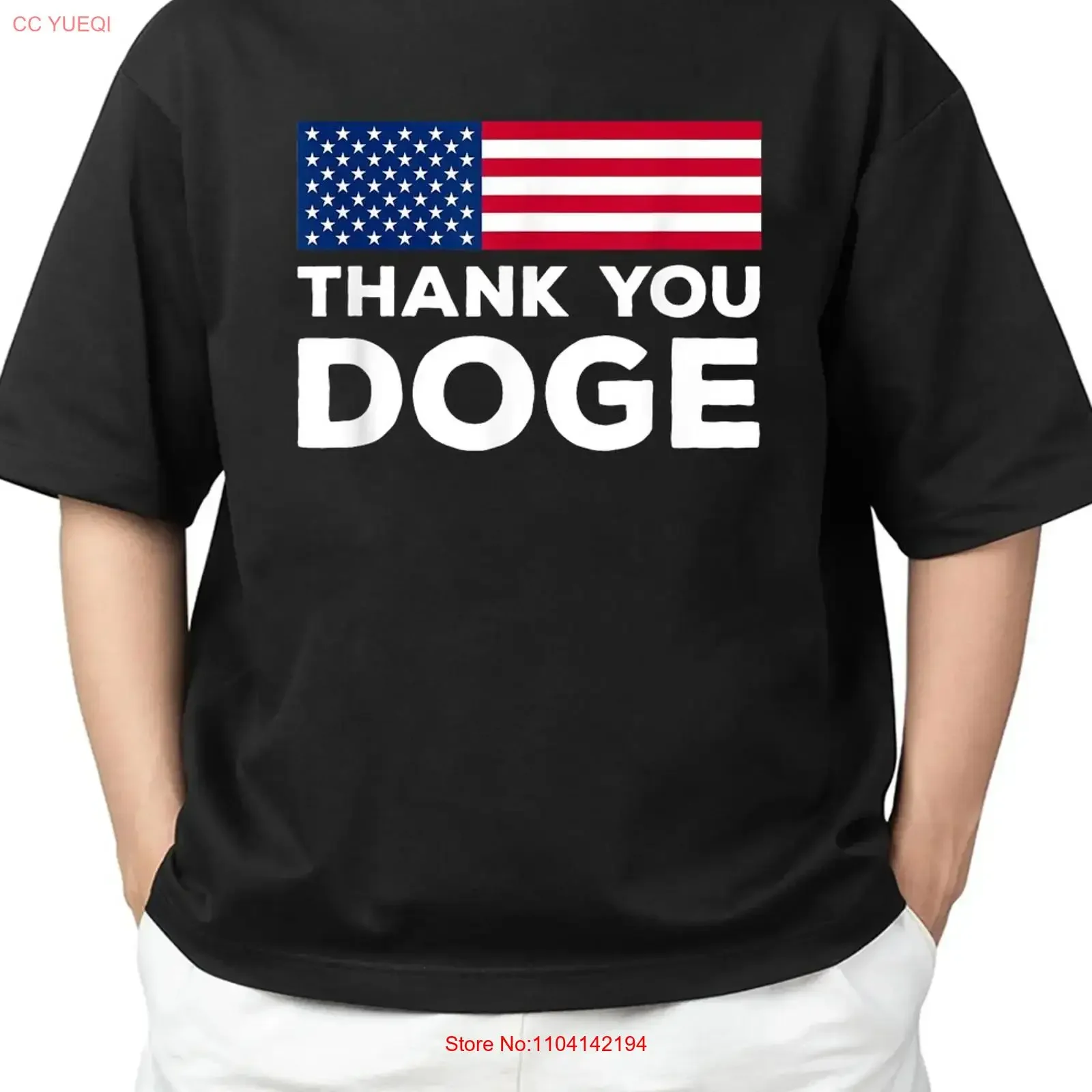 Фото Футболка Thank You DOGE Department of Gov Efficiency, размеры S-4XL, винтажная, с эффектом потертости, модная, мягкая, в стиле стритвир, стильная, эластичная. №1