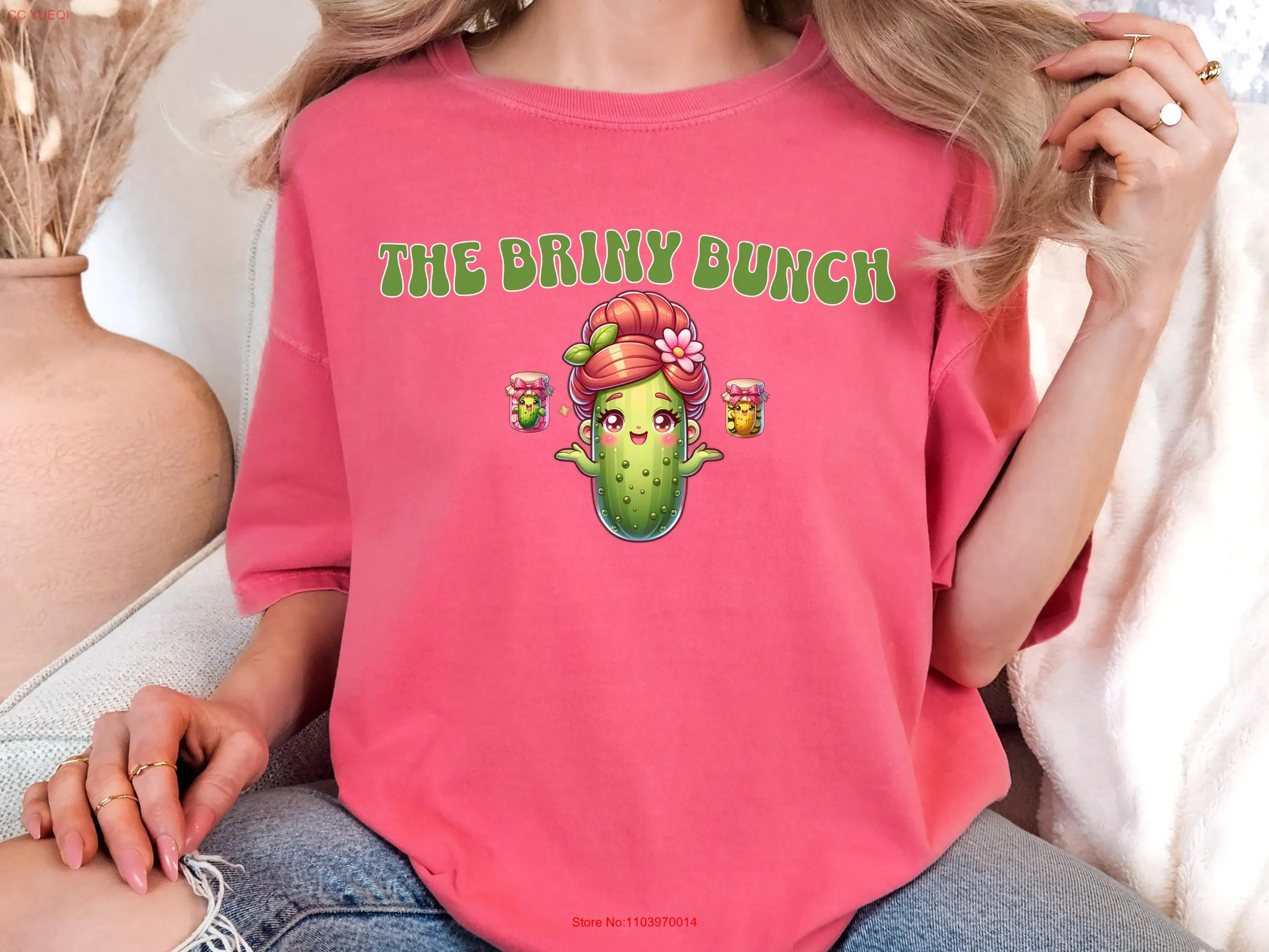 Забавная женская футболка с маринованным рисунком для Дня матери милая длинными