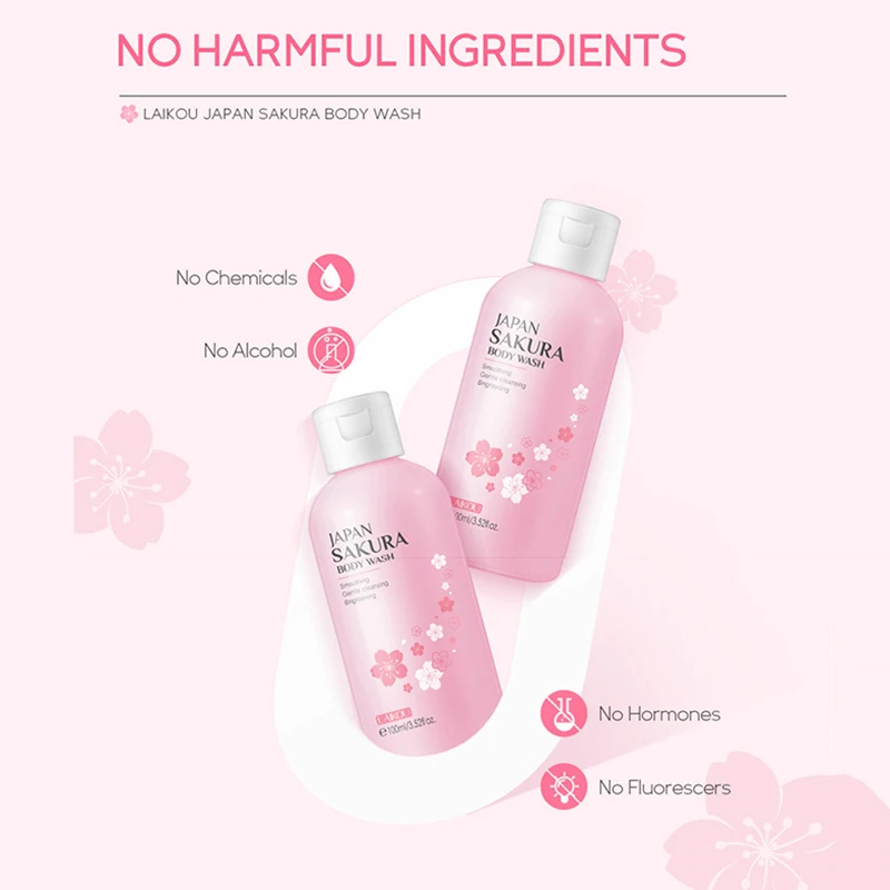 

Body Care Fragrance Shower Gel Long Lasting Exfoliate Body Bathe Sakura Whitening Skin Remove Odor