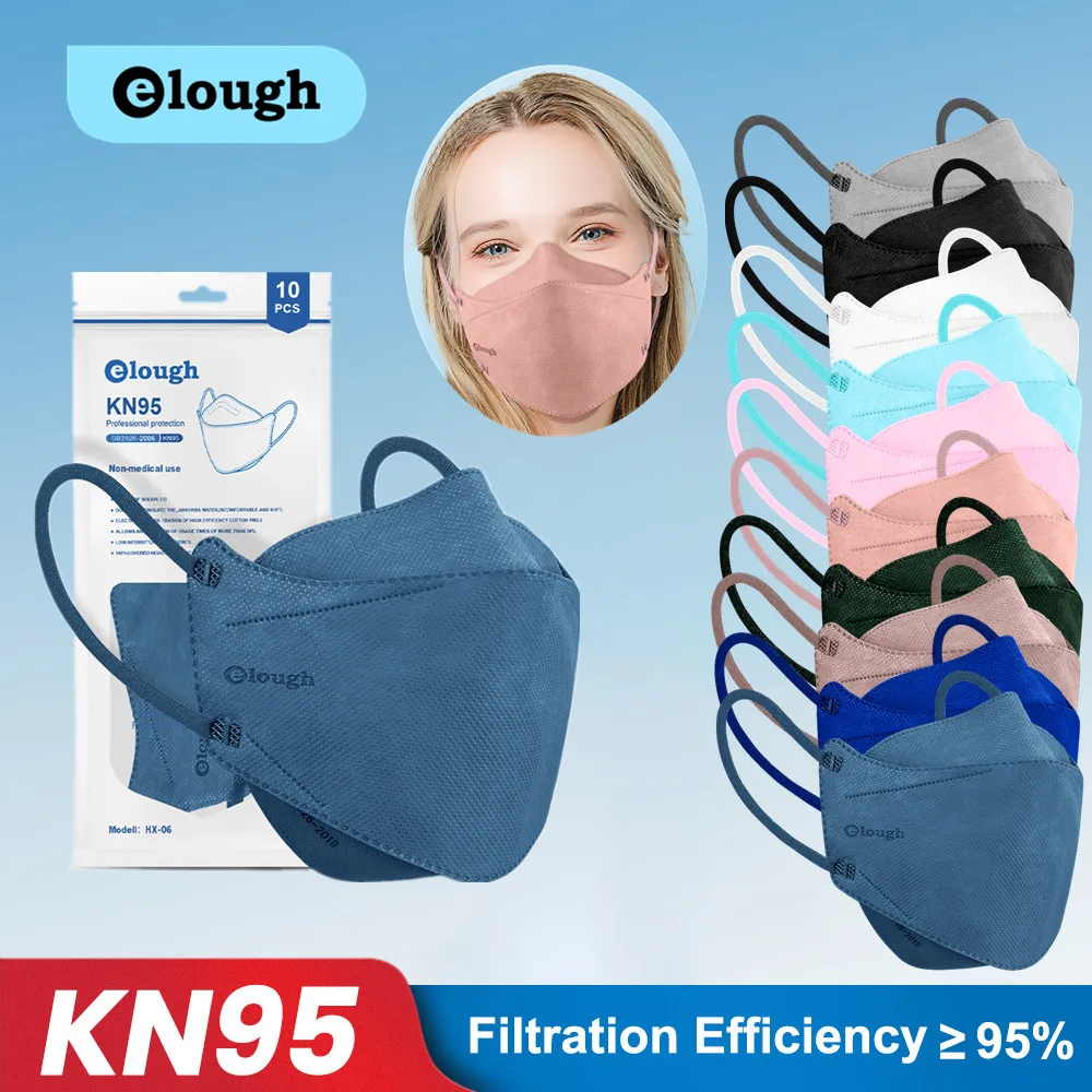 Маски Elough kn95 4D стерео ffp2 одобренная fpp2 защитная маска для лица ffp3 ffp 2 маски типа