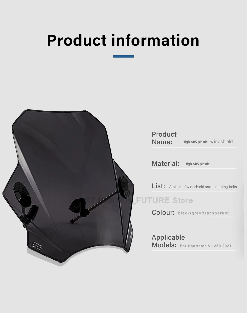 Новая крышка для лобового стекла мотоцикла экран объектив отражатель Harley Sportster S