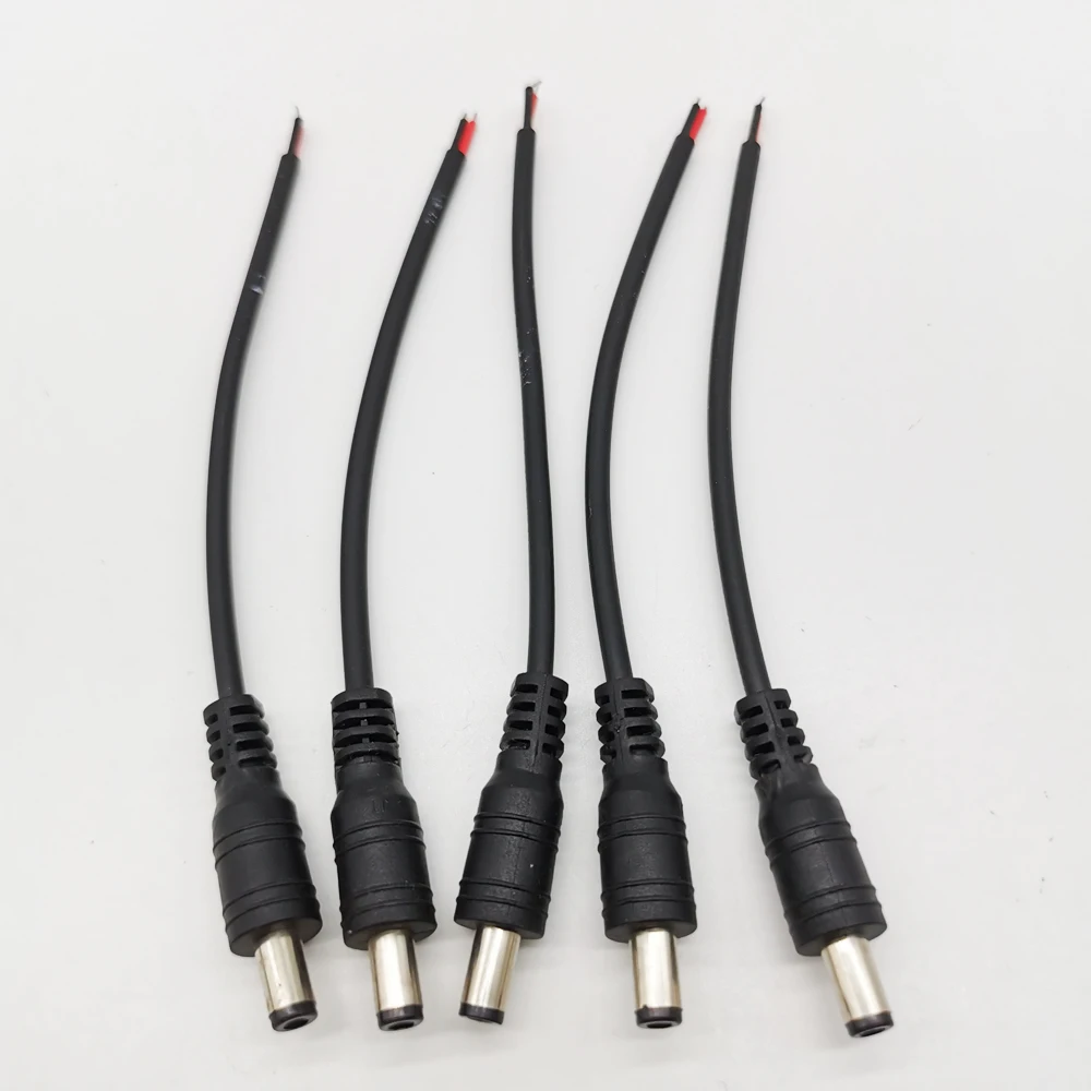 

5 шт. 5,5x2,1 мм DC штекер и гнездо, кабель, провод, разъем-адаптер, 2-контактный разъем для CCTV, одноцветный 3528 5050, светодиодный ленточный светильник