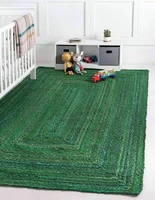 green rug 100 natural cotton braided style runner rug handmade carpet living area rug