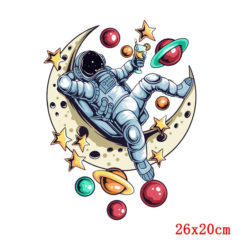 Термотрансферы для одежды с изображением астронавта