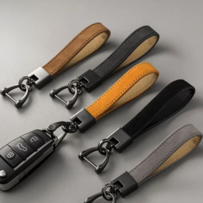 

Роскошный автомобильный брелок для ключей из натуральной кожи, пряжка, кольцо для ключей, автомобильный брелок, автомобильные роскошные аксессуары, подарок для мужчины