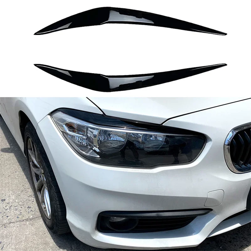 Фото 2 шт. накладки на фары (реснички) для BMW 1 серии F20 F21 Facelift 2015-2019 116i 118i 120i M135i M140i, автомобильные аксессуары №1